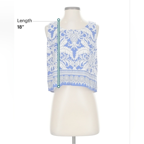 Rachel Zoe Blue Linen Blend Cropped Blouse – Size S - Picture 7 of 9